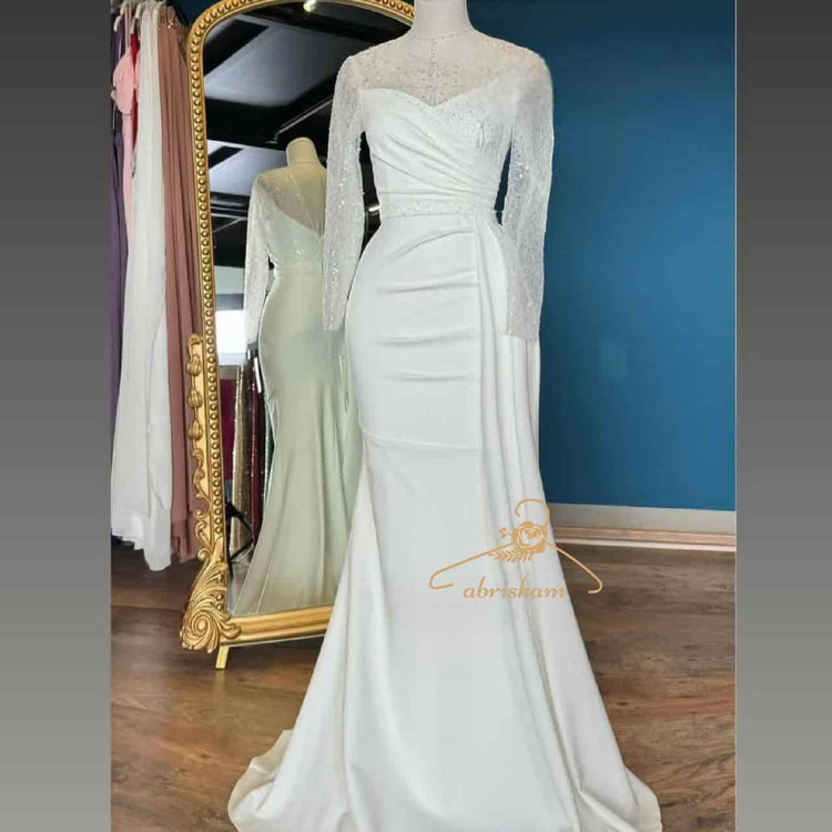 خرید لباس شب ماکسی سفید