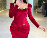 لباس مجلسی مخمل قرمز