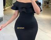 مجلسی ماکسی مشکی کرپ