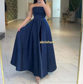 لباس ساتن سرمه ای شیک