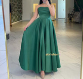 لباس ساتن سرمه ای شیک