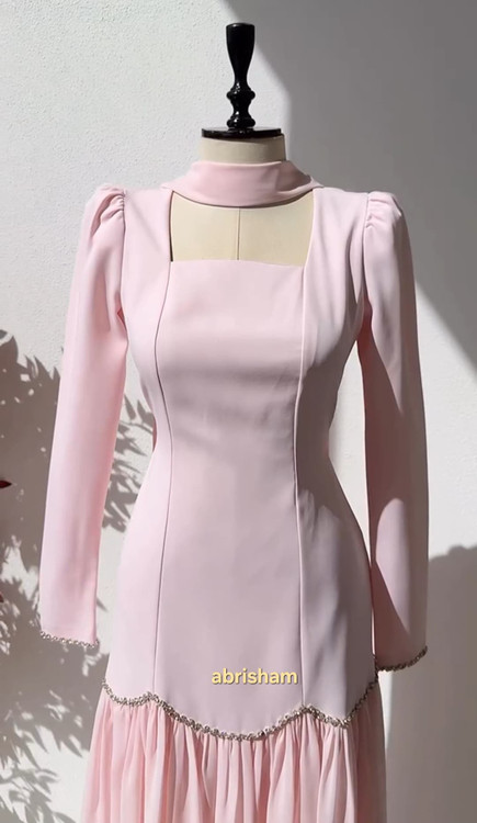 پیراهن مجلسی آبی آسمانی